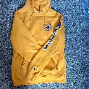 Champion Gold Hoodie with Santa Cruz Design